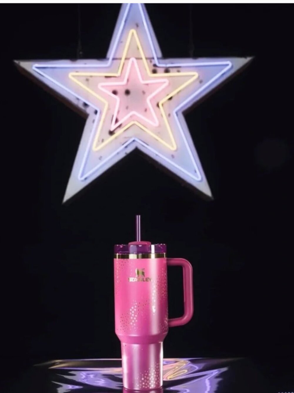 Stanley x Barbie '70s Superstar Purple Pink 40 Oz Quencher Tumbler NIB Ltd Ed - Picture 4 of 14
